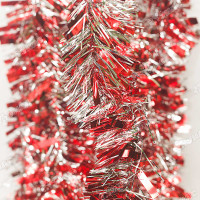 Мишура YТ22-17С красный с серебром d-9см L2м (ЗАПАЙКА 10шт)