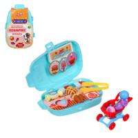 ИГРОЛЕНД Набор игровой в чемодане, мини, PP, ABS, картон, 12х6х18,5 см, 3 дизайна