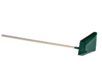 Совок хозяйственный металлический с деревянной ручкой вертикальный большой