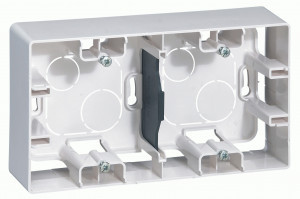 IEK ETIKA коробка 2 мест. для наружного монтажа бел. 672530