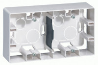 IEK ETIKA коробка 2 мест. для наружного монтажа бел. 672530