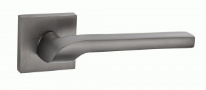 Ручка дверная компл.квадрат.основ. PUERTO Пастьера матовый черный никель INAL 535-03 MBN