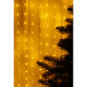СНОУ БУМ Гирлянда эл. занавес нить росы 300 LED, 3х3м, 10 нитей, шампань-мульти, 8 реж,ПВХ проз,220В