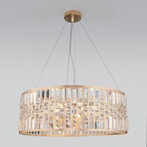 Eurosvet св-к подвесной E14 8x60W 650х0х1100 металл прозрачный/золотой Lory 10125/8 a054446