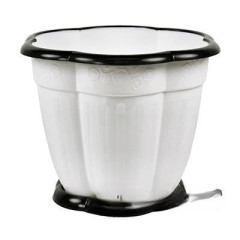 Горшок ВОСТОРГ 3л БЕЛЫЙ с поддоном БШ1235 (25)