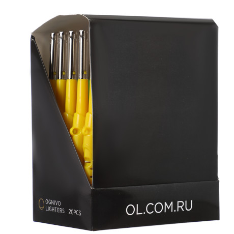 Зажигалка бытовая газовая OGNIVO, модель M3588 T, BOX, с веревочкой, 3588 T, 4 цвета