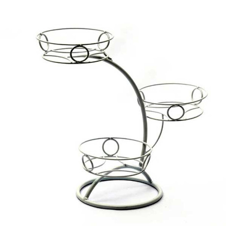 Подставка для цветов "Фиалка 3" белый (3 корзины)