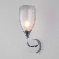 Eurosvet св-к настенный  E14 1x15 Вт 118х0х340 металл прозрачный/белый/хром Cosmic 50285/1 a057267