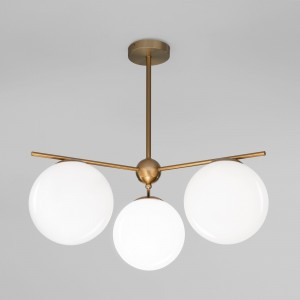 Eurosvet люстра 40W E14 3x40W 580х580х500 мет. бел./латунь Marbella 60147/3 a063853