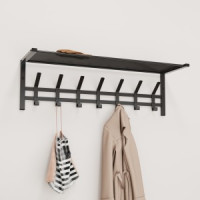Вешалка с полкой Торонто 31 (7 крюч.) 88,5*27*27см (черный)  ВСПТ31 Ч под заказ ЗМИ