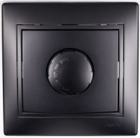Lezard Мира диммер СУ 1 кл. 16А (1000Вт) черный бархат (корпус PC) 701-4242-157