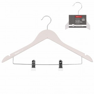 Вешалка-плечики 44см дерево с клипсами Элис, пудровый 75952 Master House