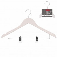 Вешалка-плечики 44см дерево с клипсами Элис, пудровый 75952 Master House