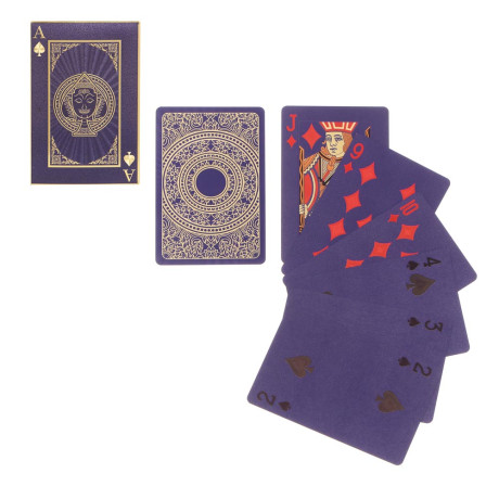 Карты игральные, пластиковые с фольгированным слоем, 54 карты, 2 цвета