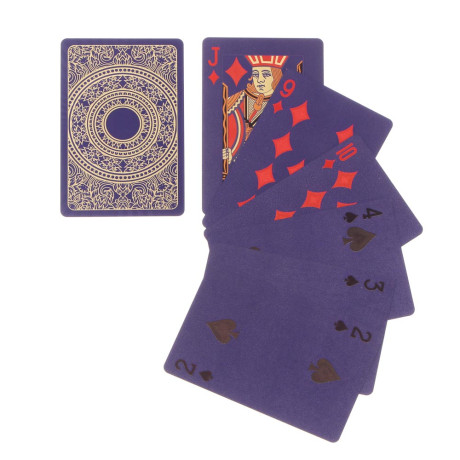 Карты игральные, пластиковые с фольгированным слоем, 54 карты, 2 цвета