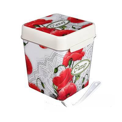 Емкость 1,2л Маки (сахар) с ложкой БШ4828(12)
