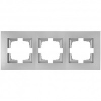 Bylectrica НОВЫЙ СТИЛЬ рамка 3 мест. СУ серебро, (ЮЛИГ.735212.553 серебро)