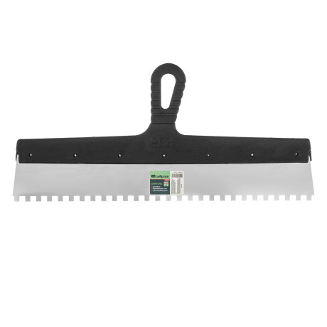 Шпатель из нержавеющей стали, 450 мм, зуб 8 х 8 мм, пластмассовая ручка Сибртех