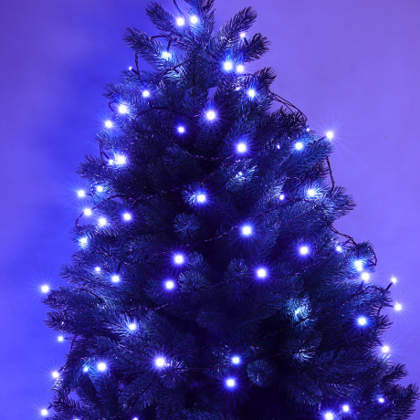 СНОУ БУМ Гирлянда эл. вьюн катушка 50м, 500LED, белый, 8 режимов, ПВХ черный, 220В