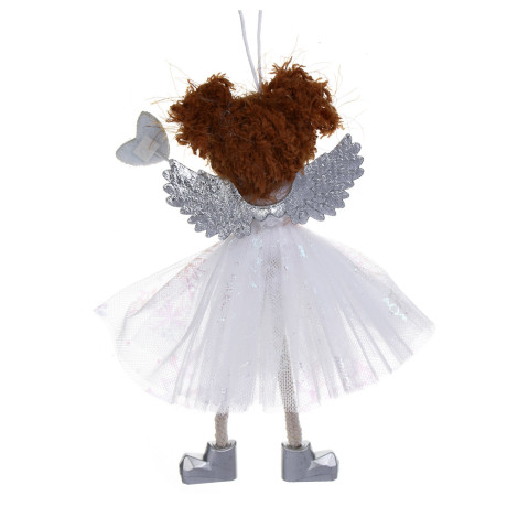 СНОУ БУМ Сувенир елочный Ангелочек 17см, полиэстер, белый, 3 вида