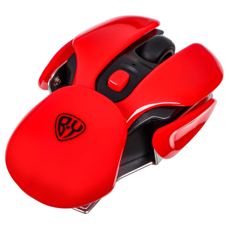 BY Компьютерная мышь беспроводная Bille, 1000/1200/1600DPI, 2.4GHz, 300мАч, корпус алюминий, красный