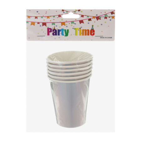 Fntastic Набор стаканов одноразовых, 6 шт, 250 мл, бумага, голография