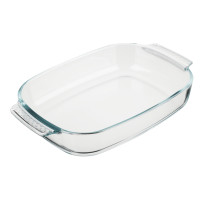 SATOSHI Форма для запекания глубокая жаропрочная прямоуг., с ручками, стекло, 34,4х22,3х6,1см, 2,7л