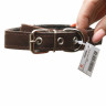 Ошейник кожа+ватин ширина 20 мм длина 45 см