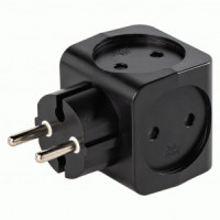 SmartBuy Разветвитель (тройник) 4роз. 16А черный 3.5кВт SBE-16-A05b-4