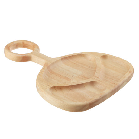 SATOSHI Менажница с ручкой, гевея, 32х24.5х2см