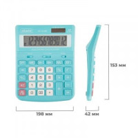 Калькулятор настольный ПОЛНОРАЗМЕРНЫЙ Attache AF-447M,12р,дв.пит,мятн Арт.1779802
