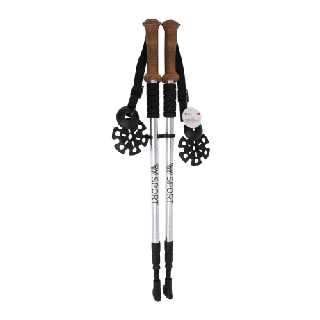 Набор палок для скандинавской ходьбы тм BY SPORT, 2шт, телескопические 65-135см, алюм 6061, пробка