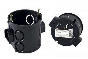 TDM Установочная коробка СУ D68х62мм углублен саморез стык. уз черн IP20 инд. штрихкод SQ1402-1905