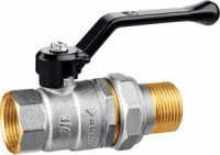 Кран ЗУБР &quot;ПРОФЕССИОНАЛ&quot; шаровой 3/4&quot; полнопроход &quot;мама-папа&quot;, ручка, никел латунь zu51320-3/4