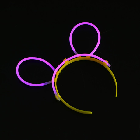 Неоновый ободок, диаметр ободка 10,5см, пластик, 4 цвета