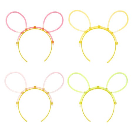 Неоновый ободок, диаметр ободка 10,5см, пластик, 4 цвета