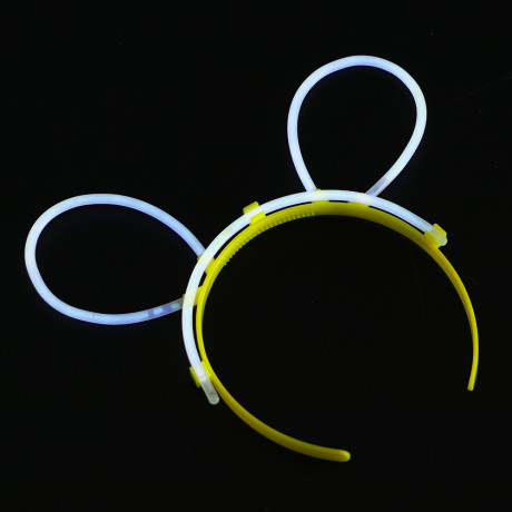 Неоновый ободок, диаметр ободка 10,5см, пластик, 4 цвета