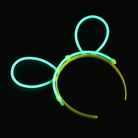 Неоновый ободок, диаметр ободка 10,5см, пластик, 4 цвета