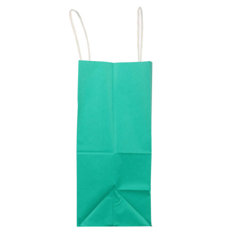 Пакет подарочный с кручеными ручками L 24x14x30см, 2 цвета: розовый/зеленый в асс