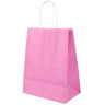 Пакет подарочный с кручеными ручками L 24x14x30см, 2 цвета: розовый/зеленый в асс
