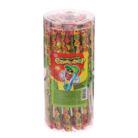 Жевательный мармелад на палочке "Мармеладный светофор" 18гр