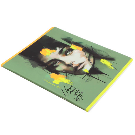 Тетрадь 48л. в клетку, офсет, обл.мел.картон, скрепка, софт тач, микс