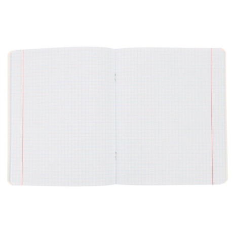 Тетрадь 48л. в клетку, офсет, обл.мел.картон, скрепка, софт тач, микс