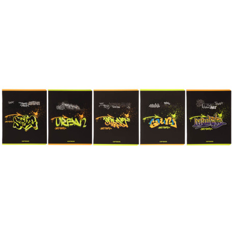 Тетрадь 48л. в клетку, офсет, обл.мел.картон, скрепка, софт тач, микс