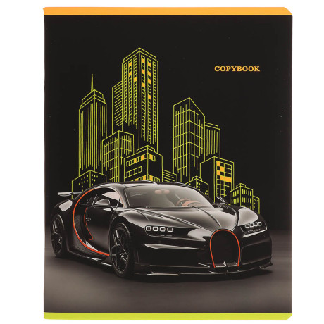 Тетрадь 48л. в клетку, офсет, обл.мел.картон, скрепка, софт тач, микс