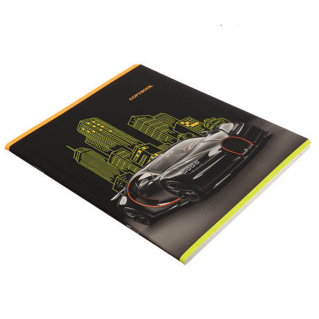 Тетрадь 48л. в клетку, офсет, обл.мел.картон, скрепка, софт тач, микс