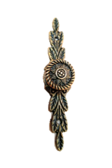 Ручка-кнопка на планке "Ломбардия" 18х84мм, бронза