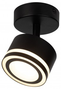 ЭРА св-к накл. спот OL52 BK GX53 max15W поворотный ножка черный IP20 83х83х125 59807