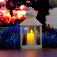 Feron Световая фигура Свеча &quot;Волшебный фонарь&quot; 1LED 2700K батарейки 3xААА 22см белый LT133 51458