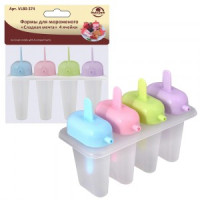 Форма д/мороженого &quot;Сладкая мечта&quot; 4 ячейки (кратность 6шт!!!) пластик VL80-374 Мультидом